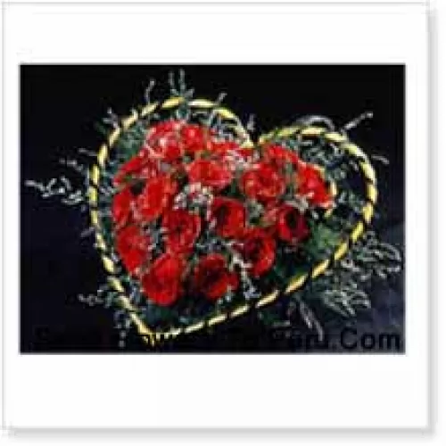 Heart Shaped Basket Of 40 Red Roses