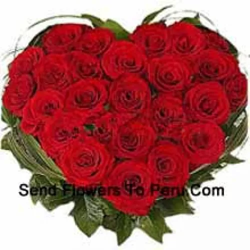 Heart Shaped Basket Of 40 Red Roses
