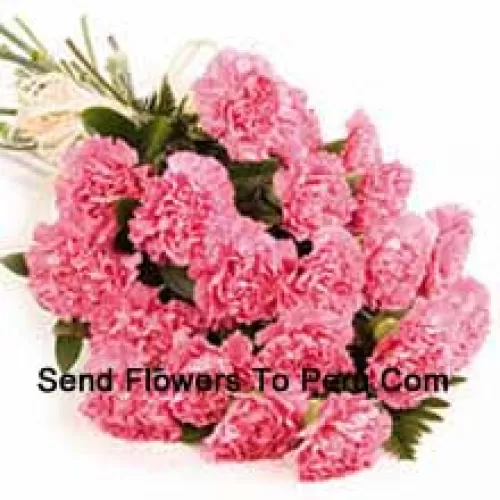 Bunch Of 24 Pink Carnations